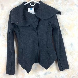 Anthropologie Dark Gray Wool Cardigan Sweater